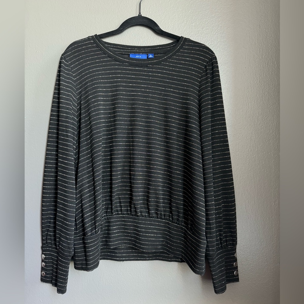 APT 9 Black & Gold Pullover, XL